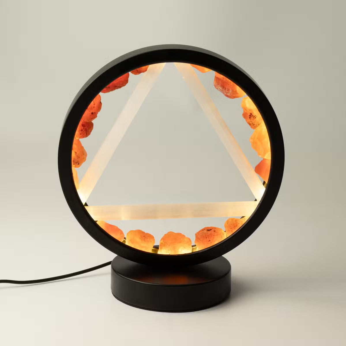 Crystal Halo Lamp - Carneliian & Selenite
