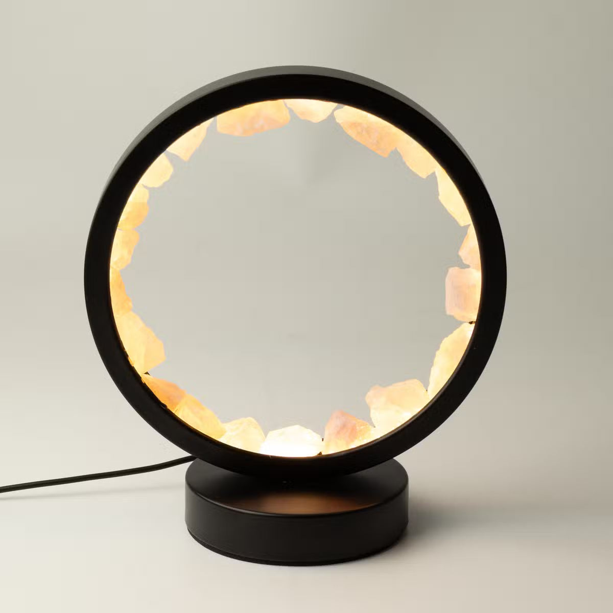 Crystal Halo Lamp - Rose Quartz