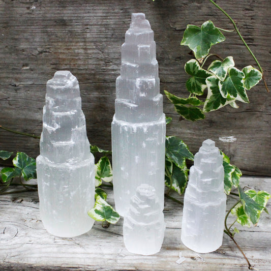 Natural Selenite Tower. 5cm - 20cm