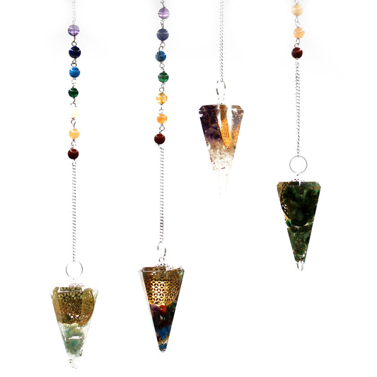 Orgonite Flower of Life Chakra Pendulum