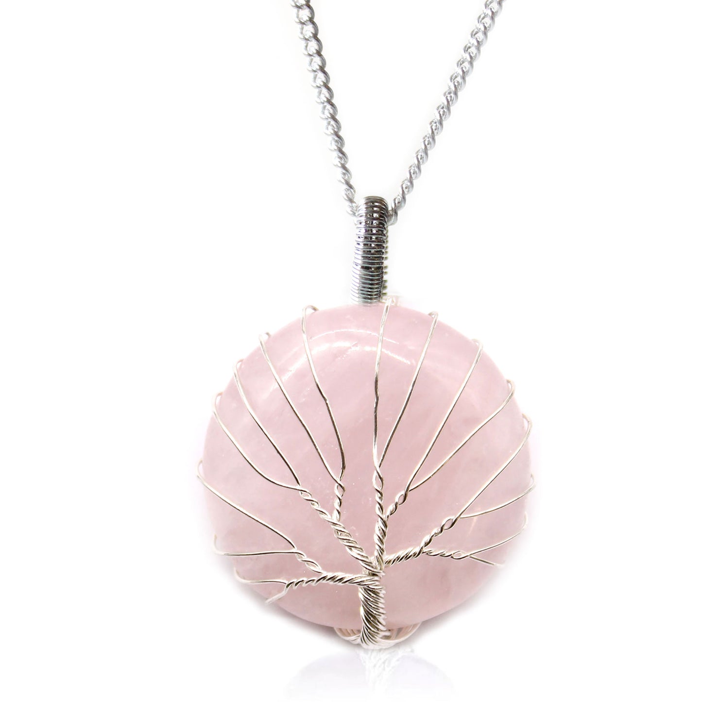 Tree of Life Wrapped Crystal Necklace