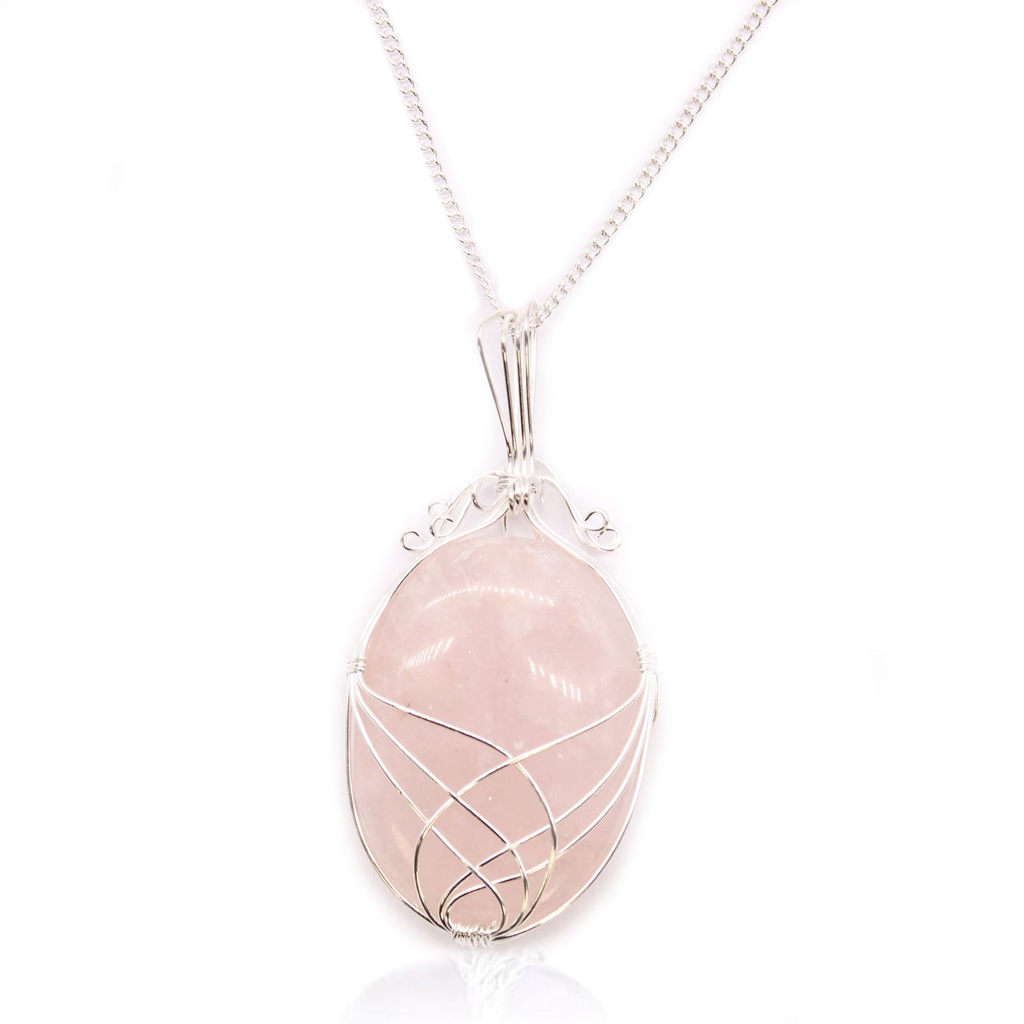 Swirl Wrapped Crystal Necklace