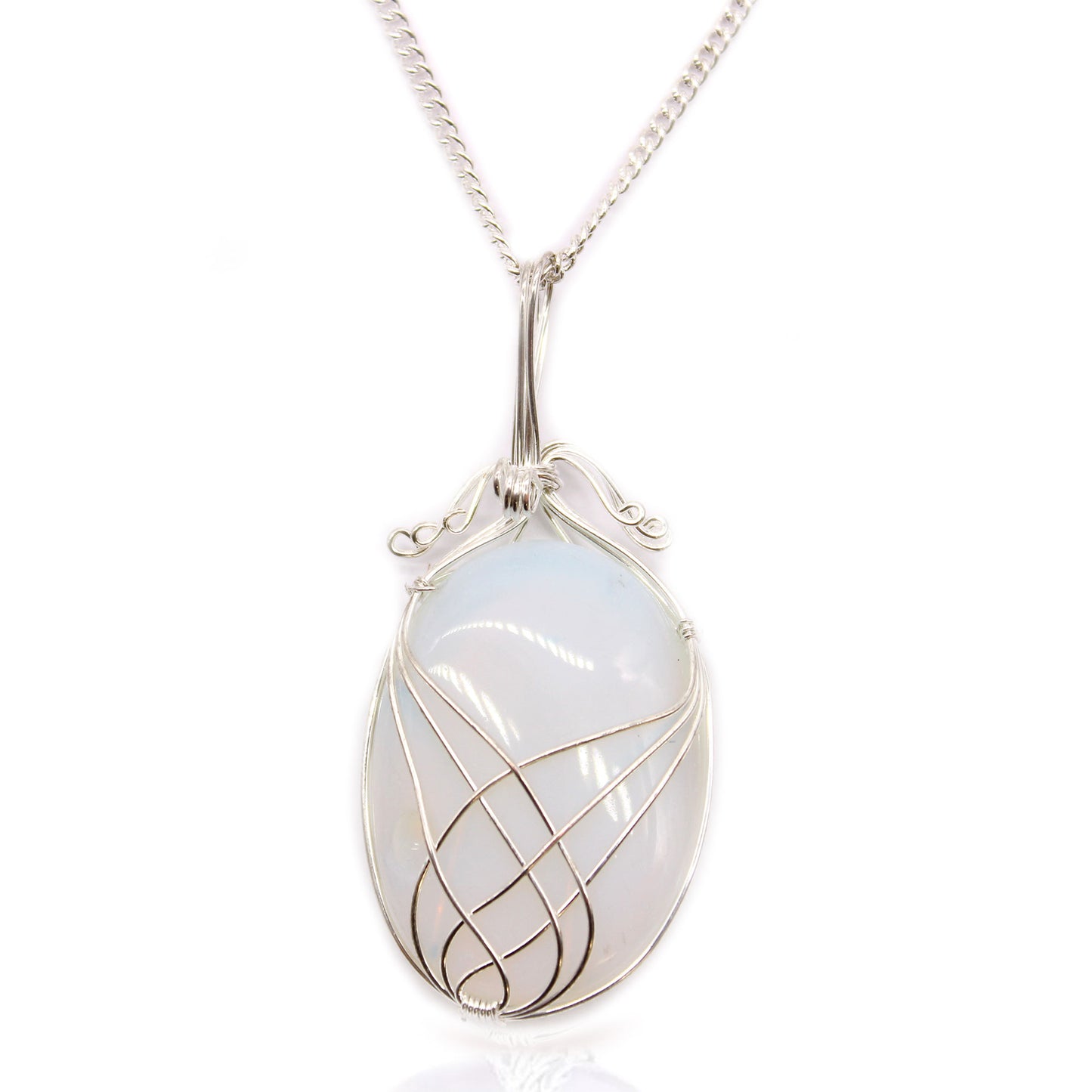 Swirl Wrapped Crystal Necklace