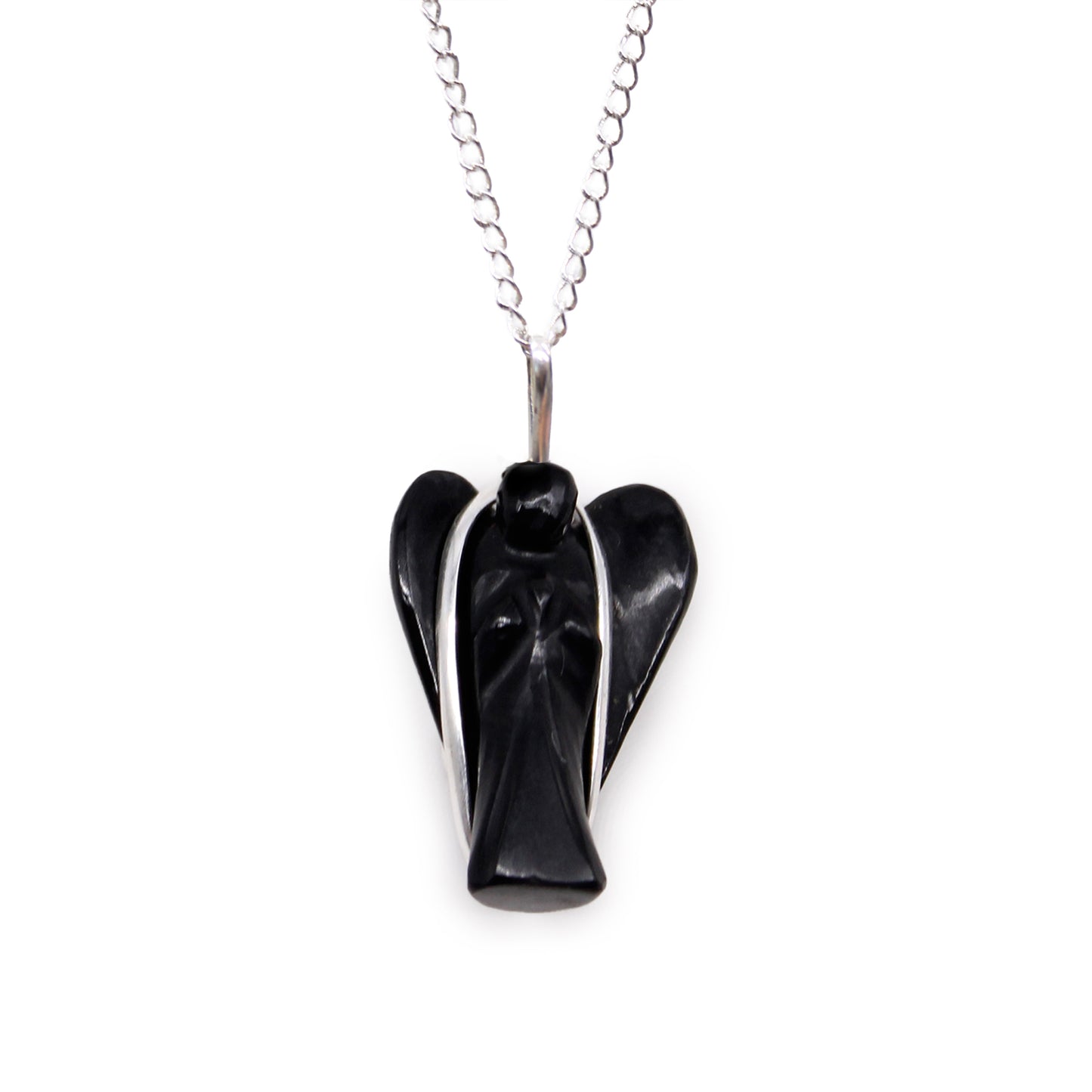 Crystal Guardian Angel Pendant on Chain