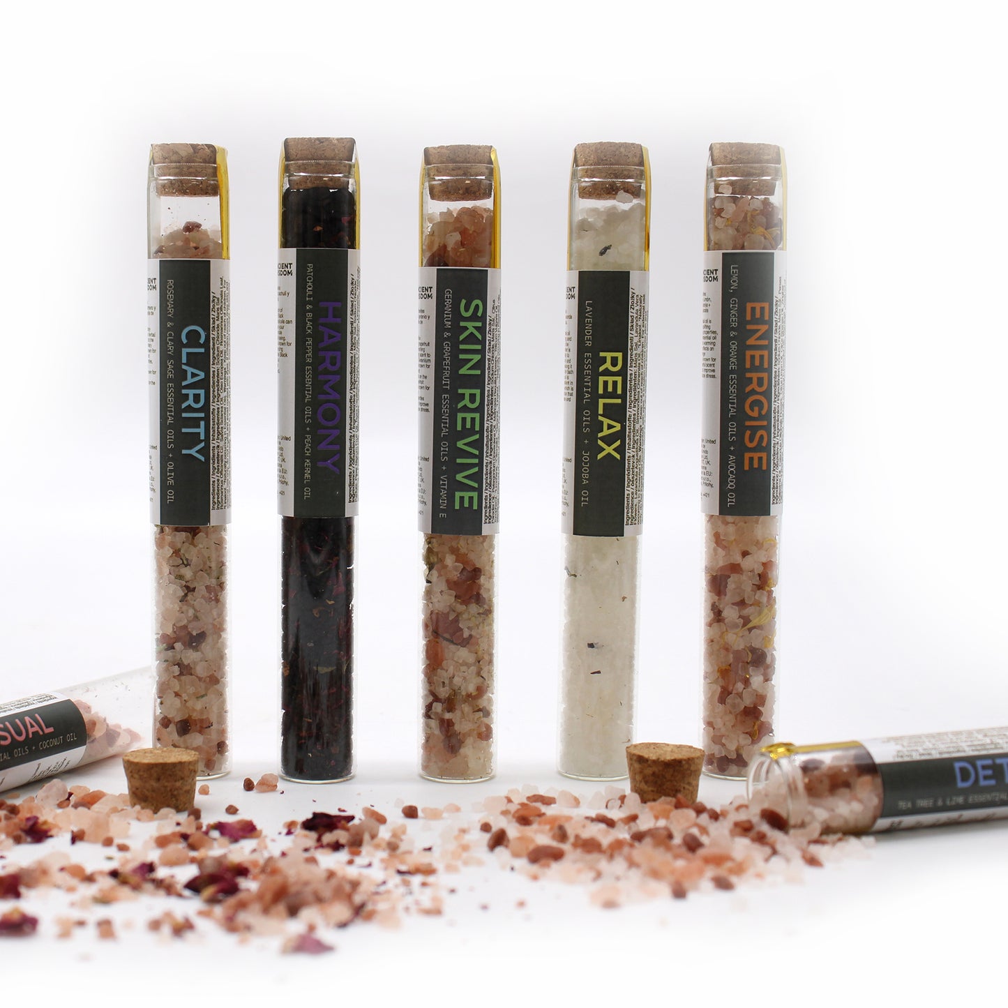 Pack of 7 Bath Salts in Vials