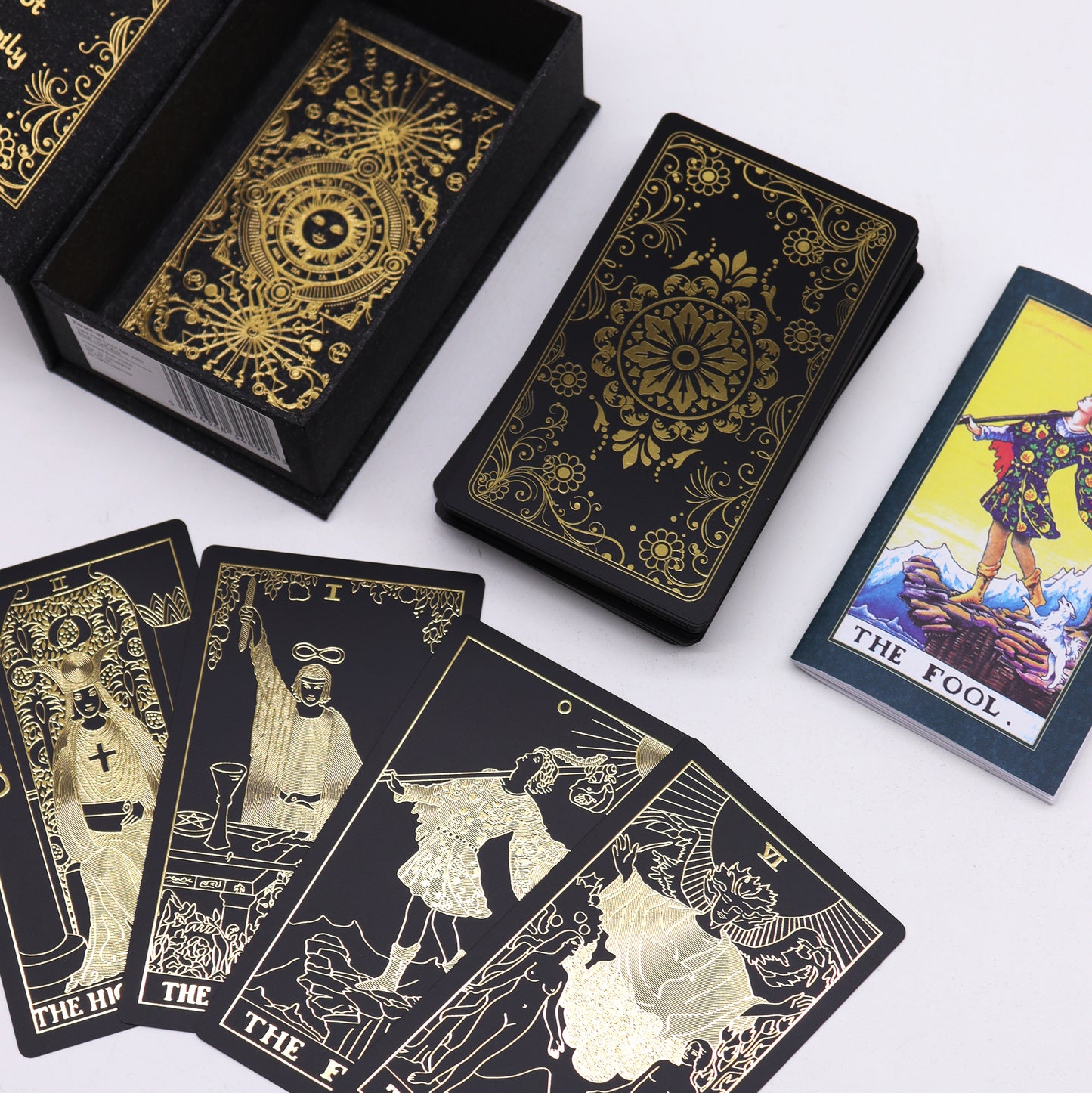 Gift Boxed Gold Foil Tarot Card Set & Book