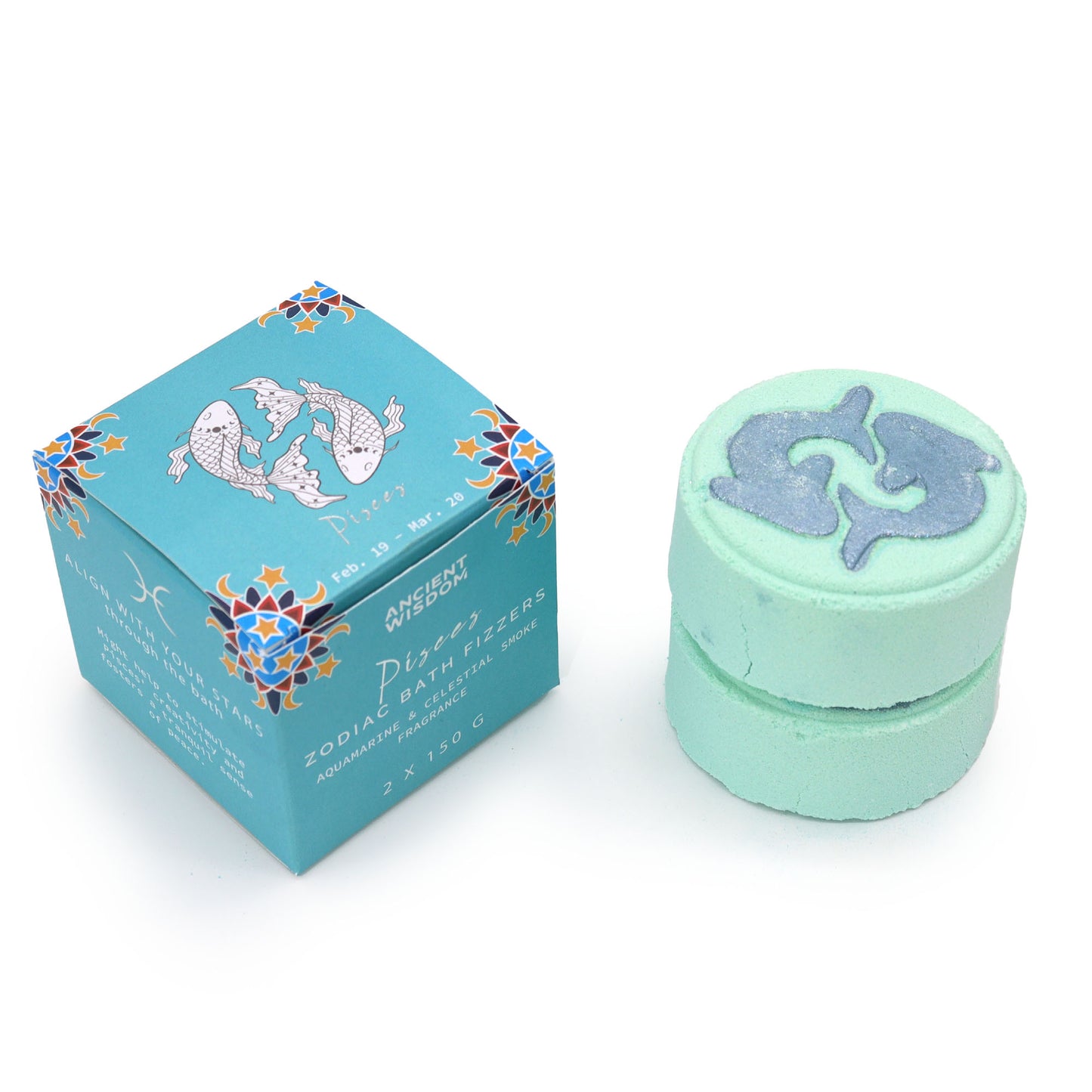 Box of Two Zodiac Bath Fizzers: Pisces