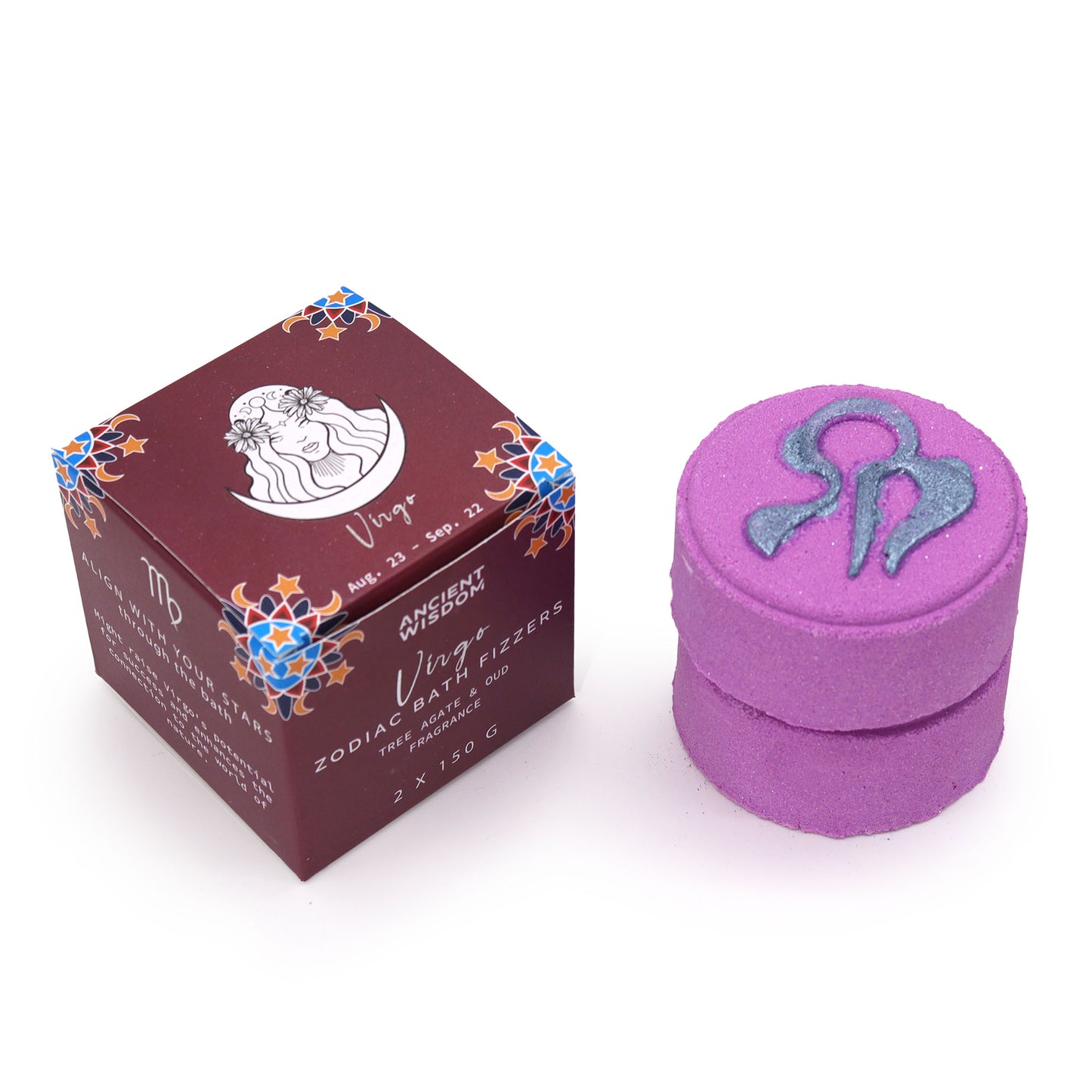 Box of Two Zodiac Bath Fizzers: Virgo