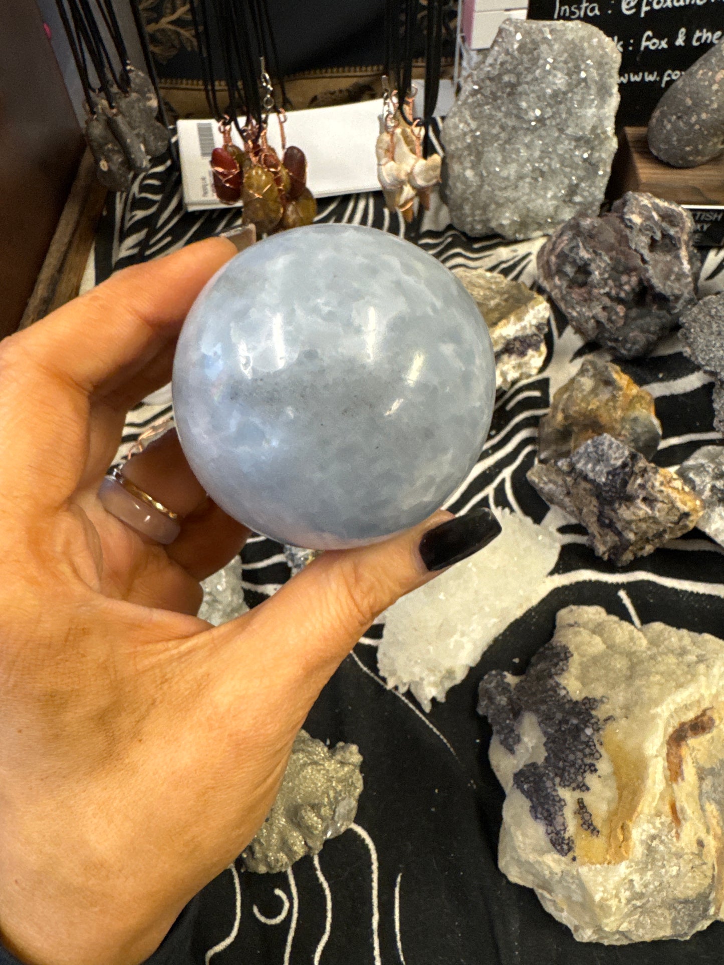 Blue Calcite Sphere