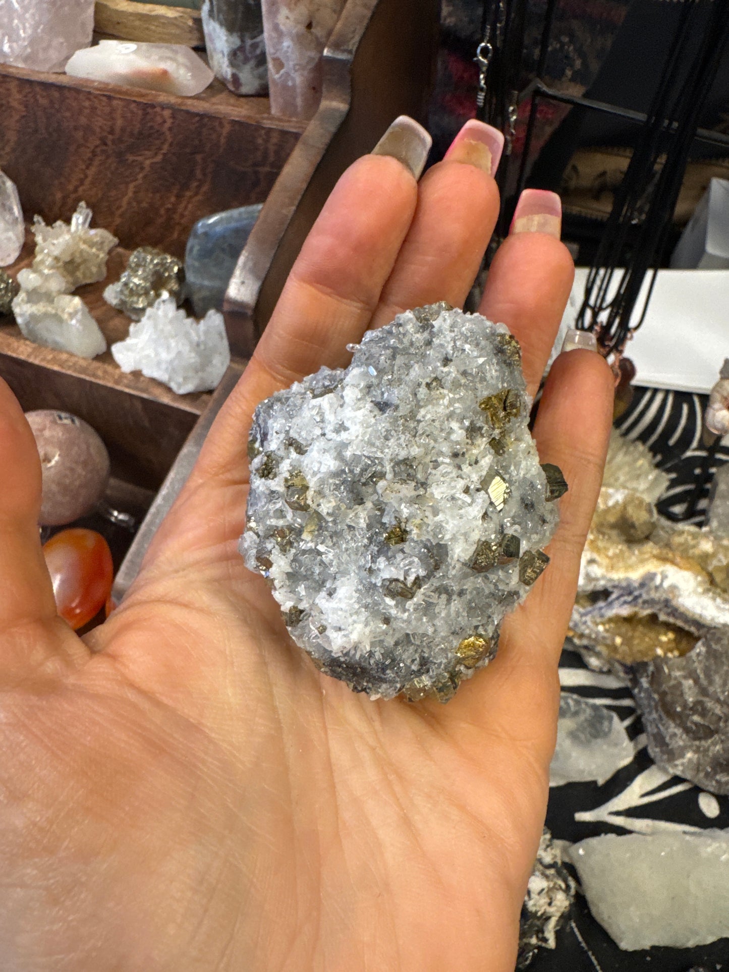 Pyrite, Tourmaline & Quartz Specimen