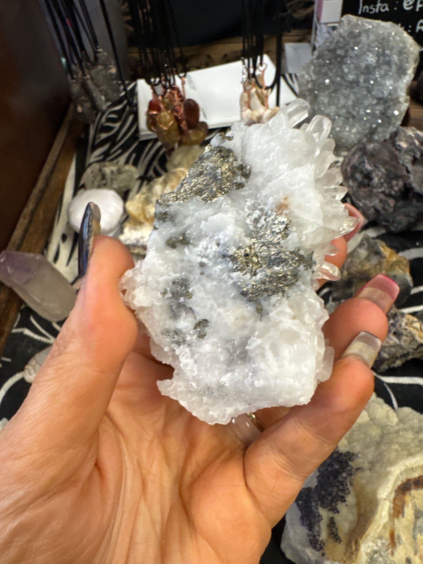 Quartz & Pyrite Spike Specimen