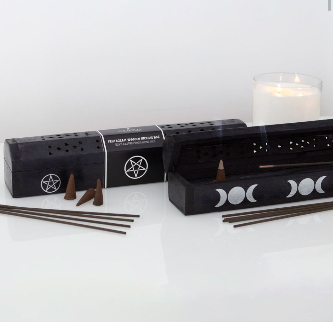 Triple Moon Incense Box