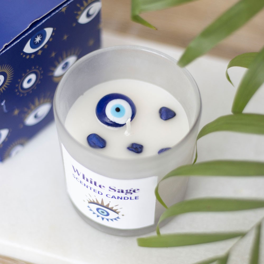 All Seeing Eye White Sage Protection Candle