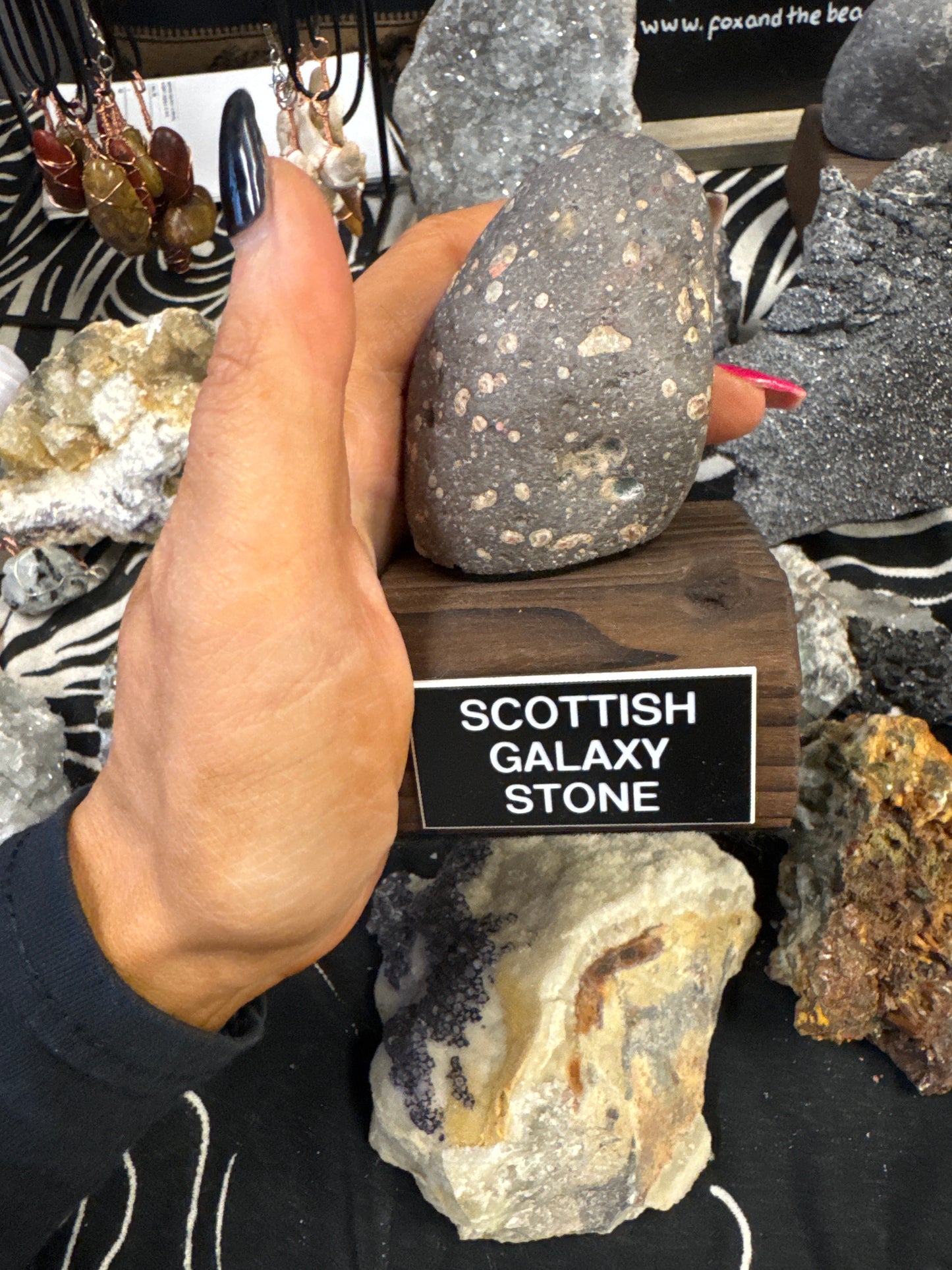 Scottish Galaxy Stone & Stand