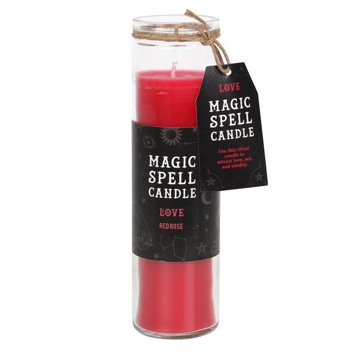 Red Rose Love Spell Tube Candle