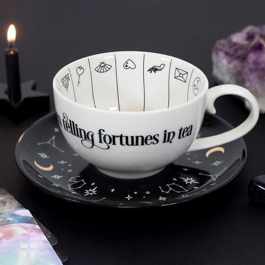 Fortune Telling Ceramic Mug & Saucer