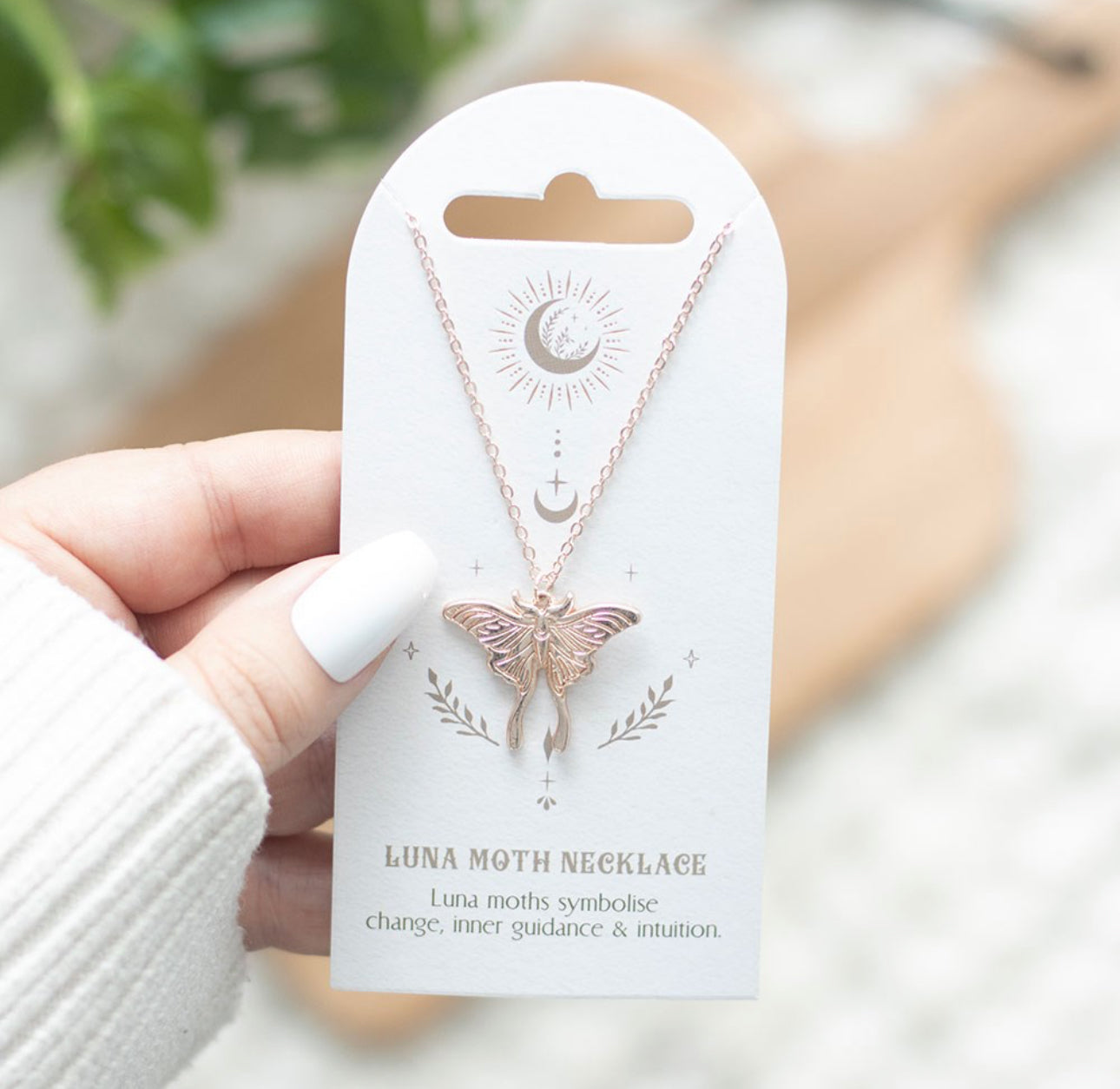 Lunar Moth Pendant Necklace