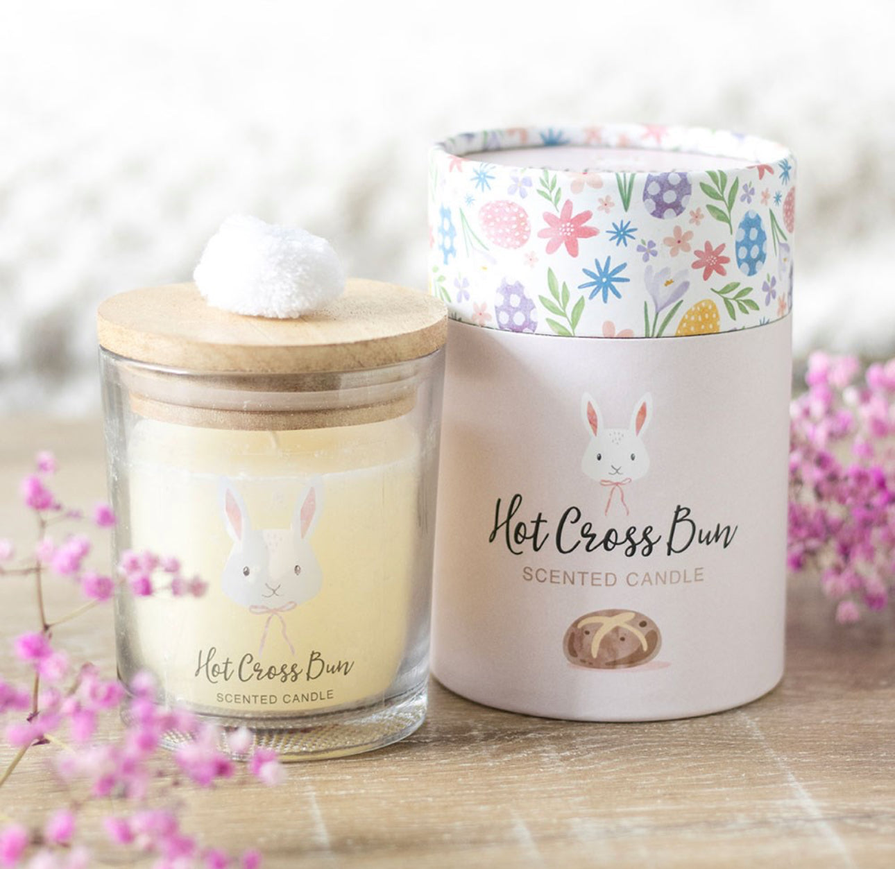 Hot Cross Bun Candle