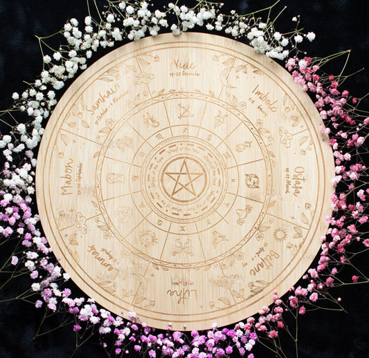 Wheel of the Year Wooden Serving Board