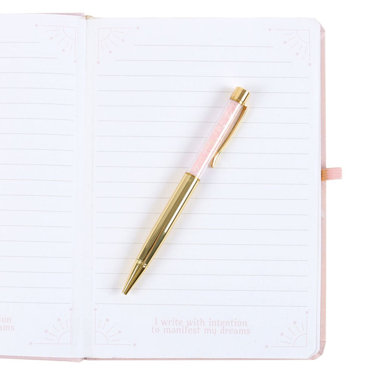 Goddess Energy Manifestation Journal with Rose Quartz Pen
