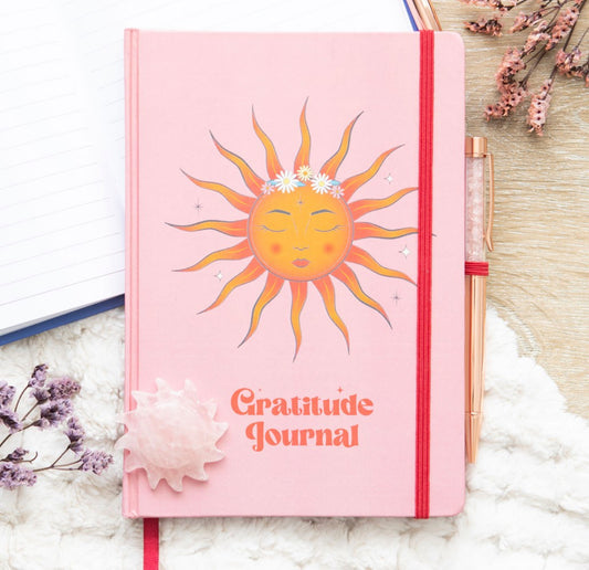 Sun Gratitude Journal With Rose Quartz