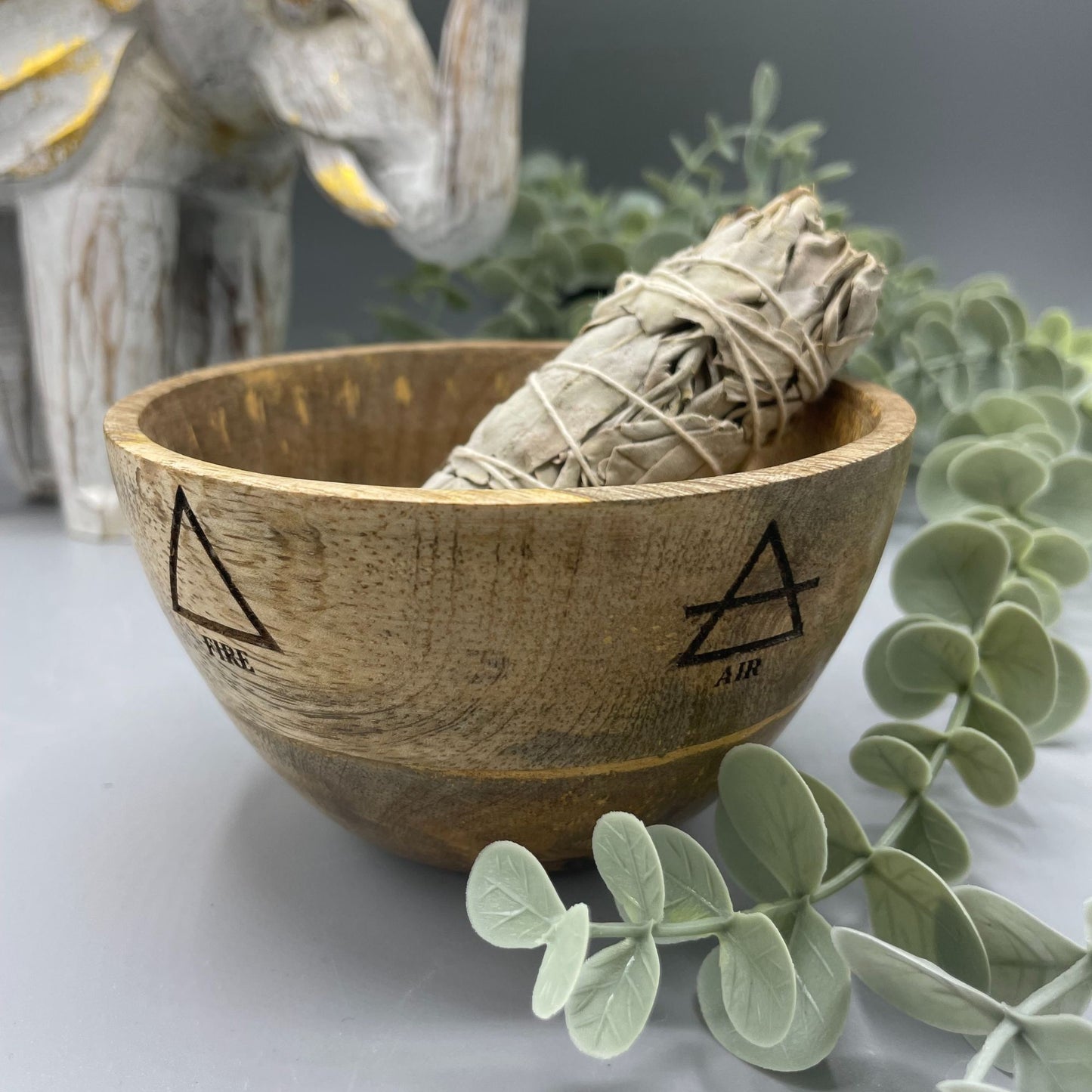 Wooden Ritual Bowl - Elements