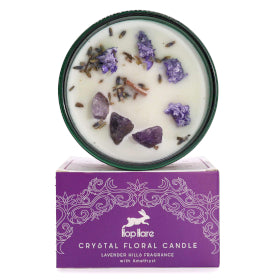 Hop Hare Crystal Magic Floral Candle