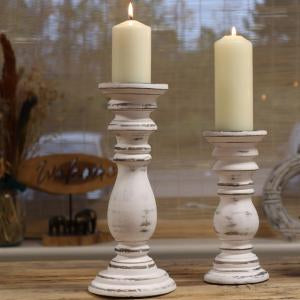 Classic Whitewash Candle Stand
