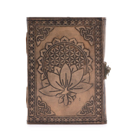Lotus Mandala Leather Bound Journal