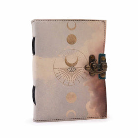 Leather Moon Phases Deckle Edge Journal