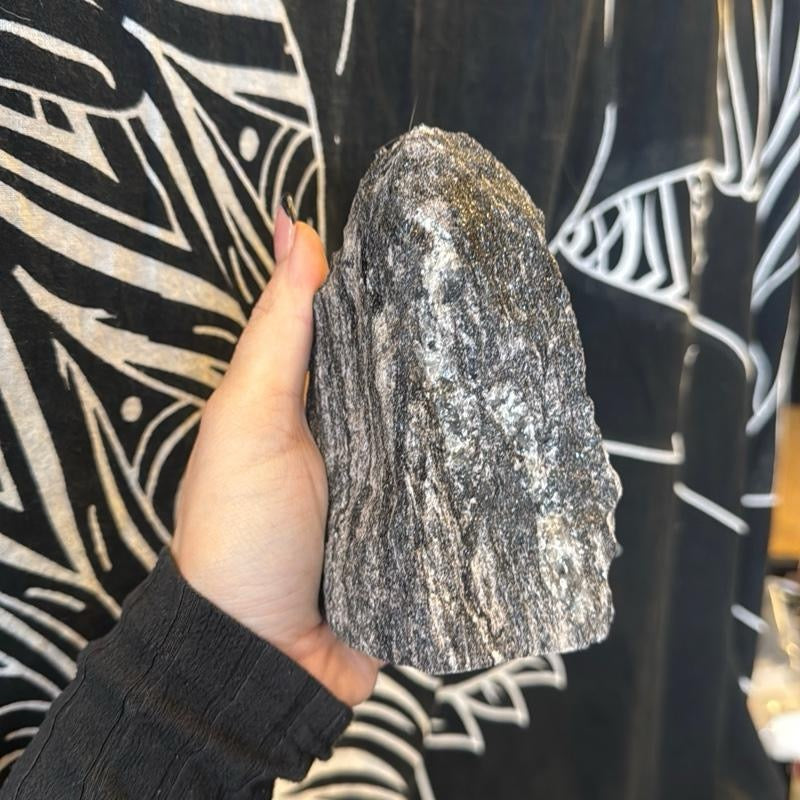 Black Mica Free Standing Cut Base