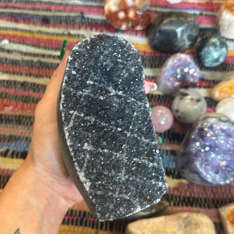 Black Amethyst Cut Base