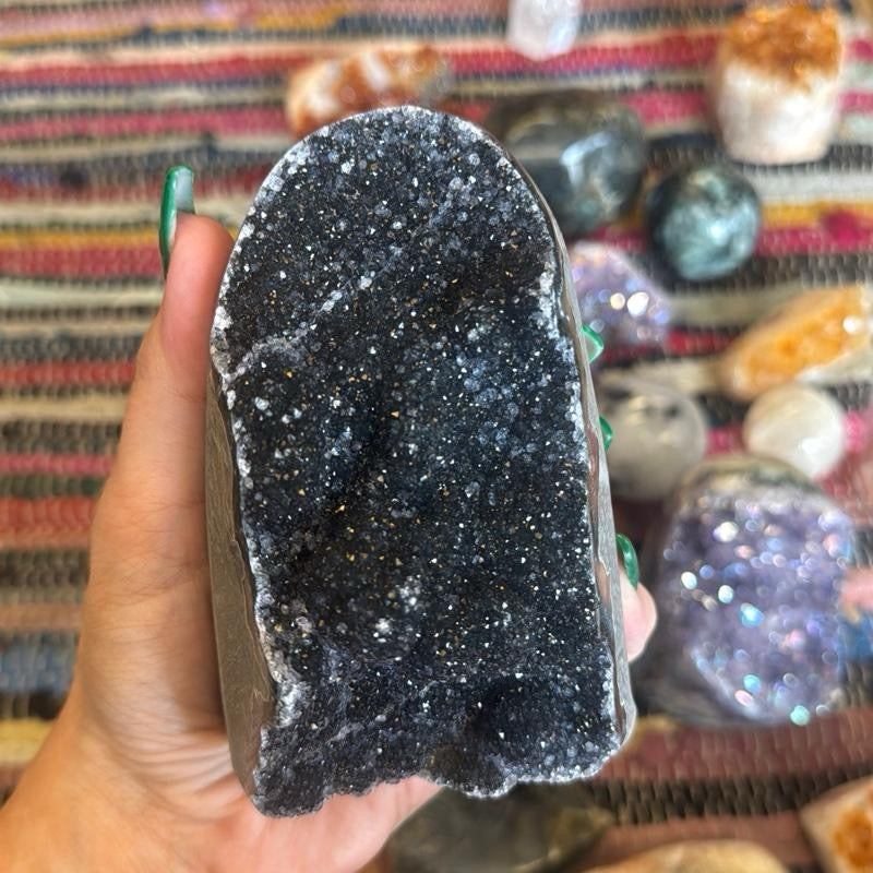 Midnight Black Amethyst Cut Base