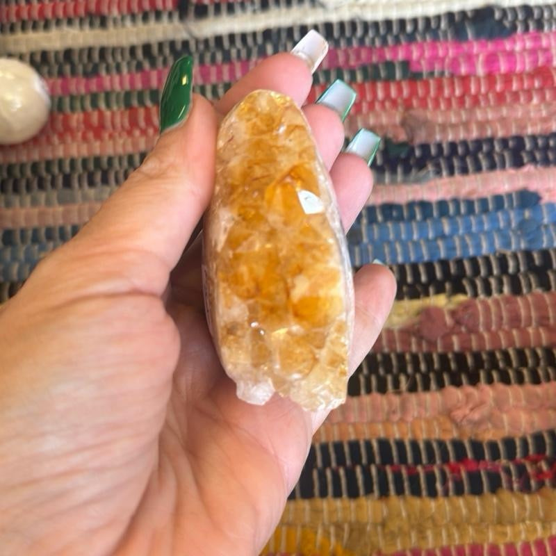 Freestanding Citrine Mini Druzy
