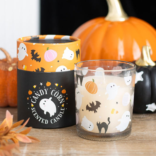 Sweet Ghost Candy Corn Candle