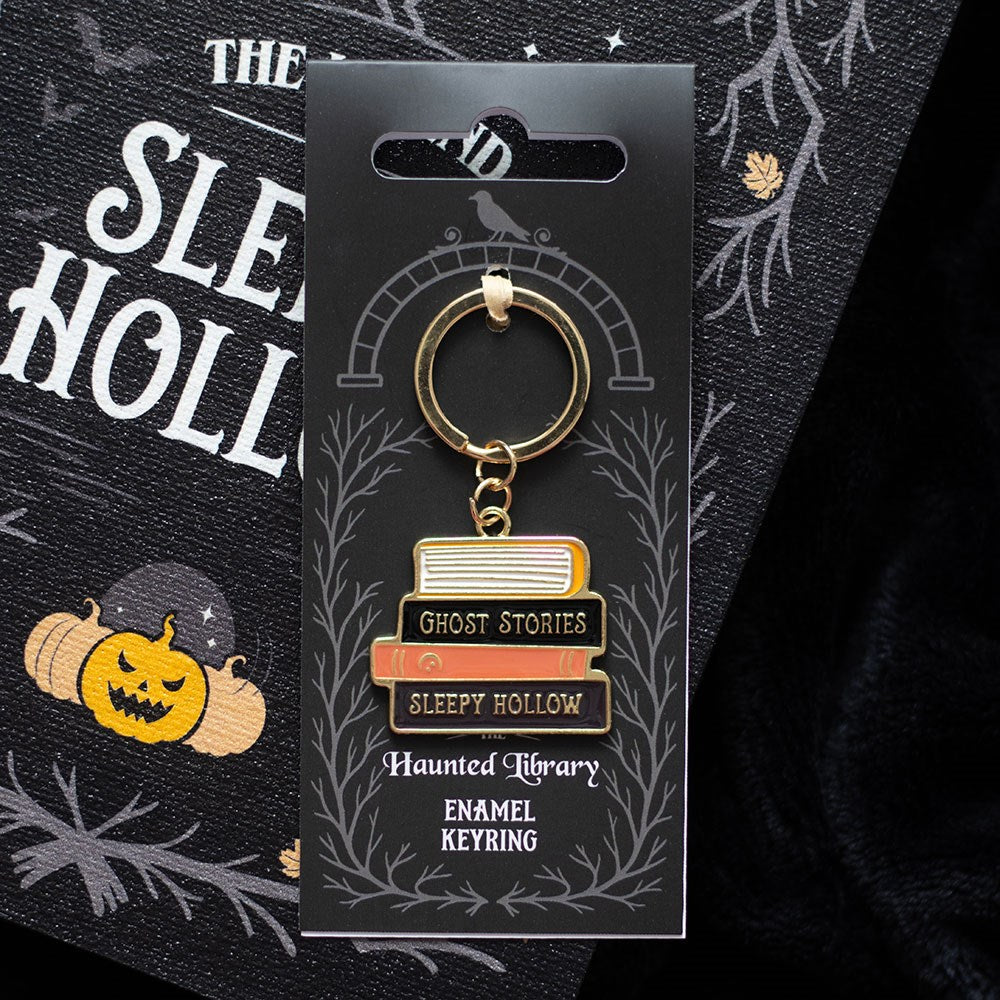 Haunted Library Book Stack Keyring