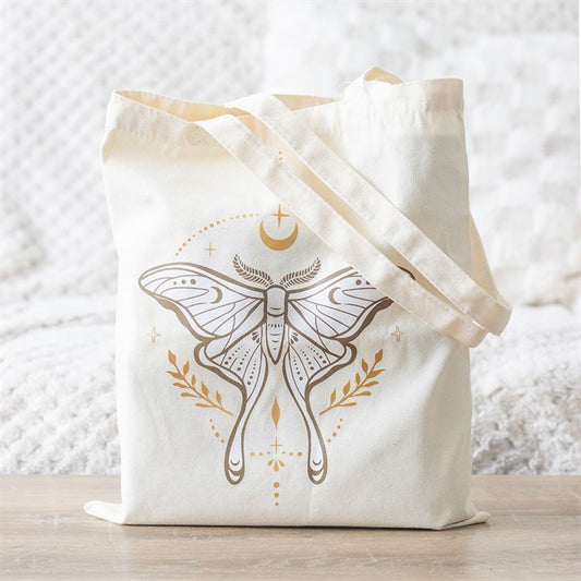 Light Lunar Moth Tote Bag