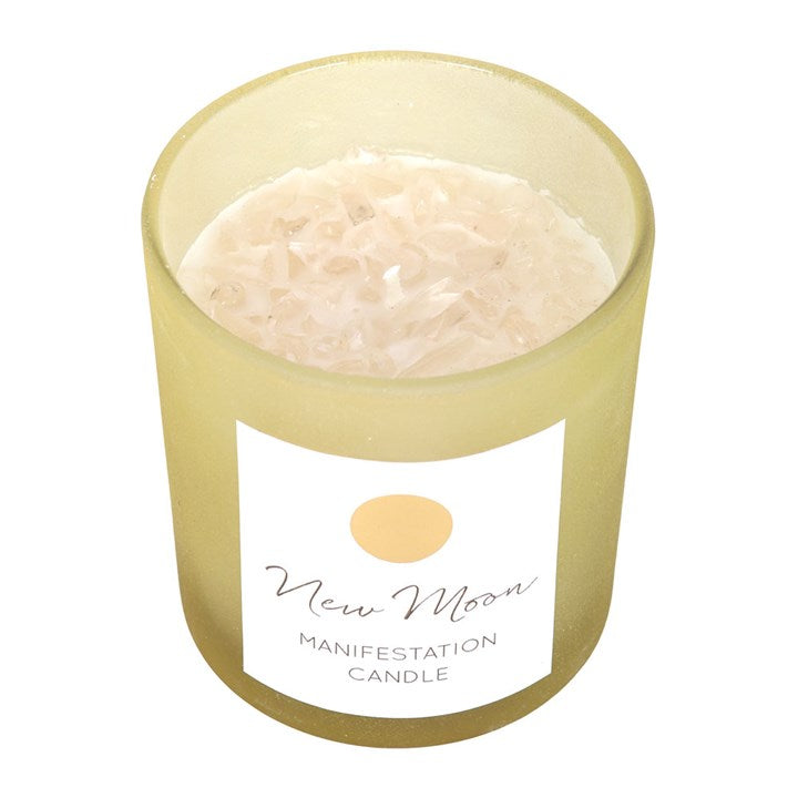 New Moon Wild Orange Crystal Chip Candle