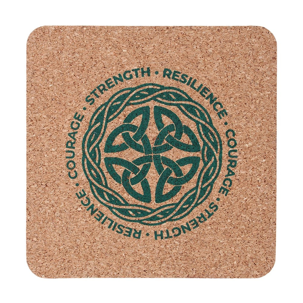 Celtic Shield Knot Lowball Glass & Coaster