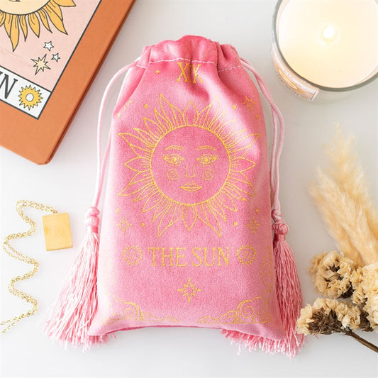 The Sun Vintage Velvet Drawstring Bag