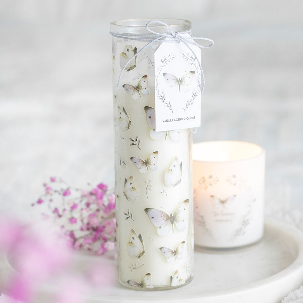 Butterflies Appear Vanilla Tube Candle