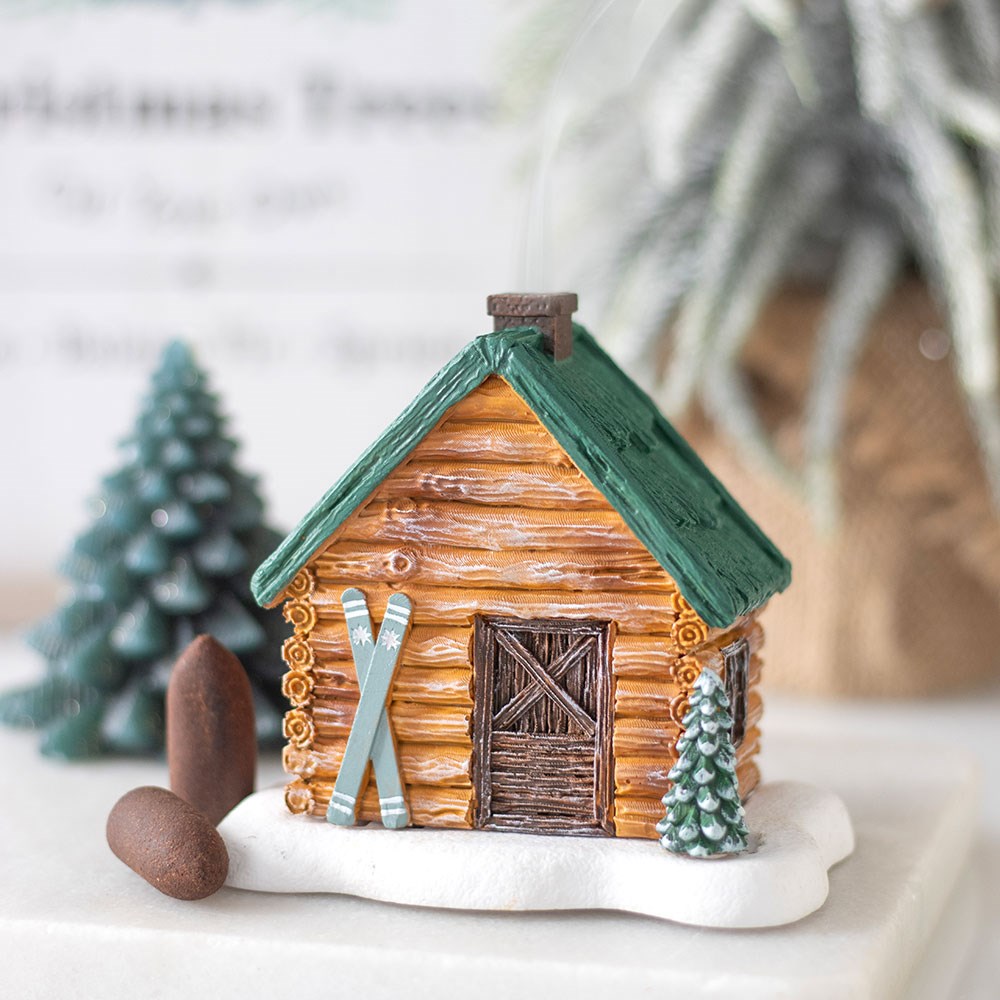 Ski Chalet Cabin Incense Cone Holder