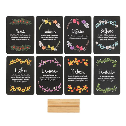 Wheel of the Year Altar Cards & Stand