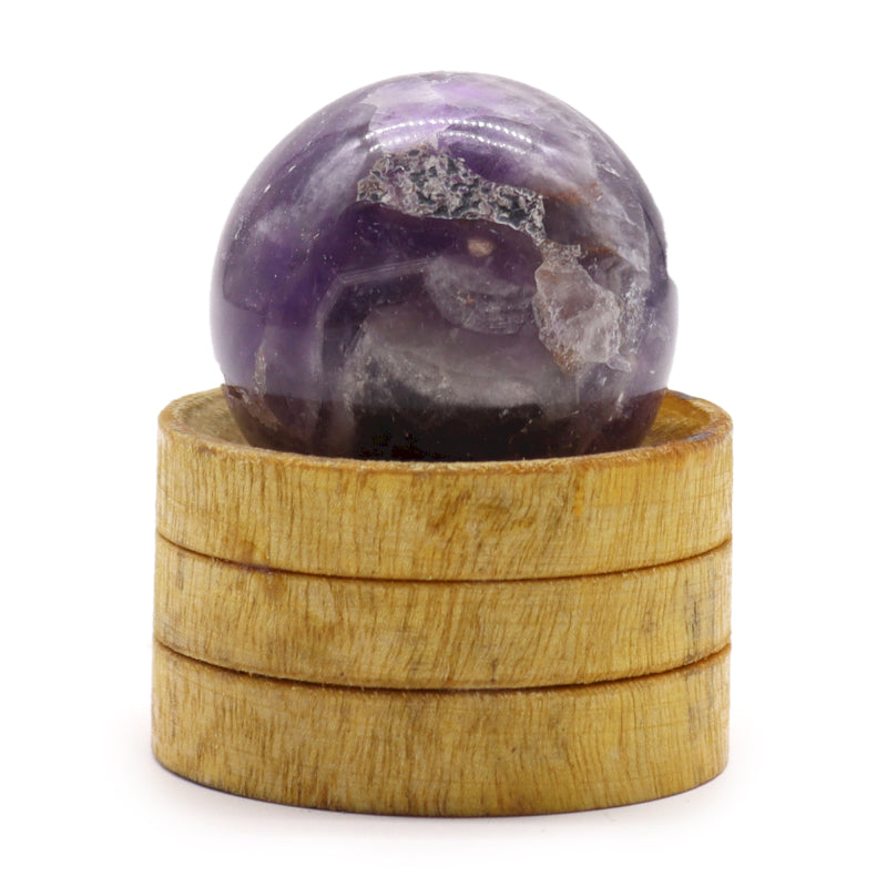 Hand Carved 40/50mm Crystal Sphere with Stand