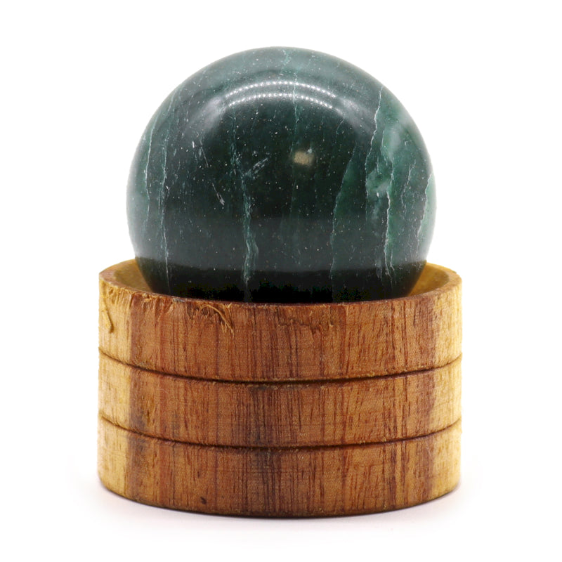 Hand Carved 40/50mm Crystal Sphere with Stand