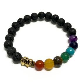Elephant Chakra Lava Stone Bracelet