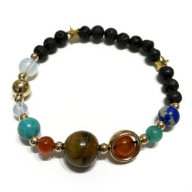 Lava Stone Solar System Bracelet
