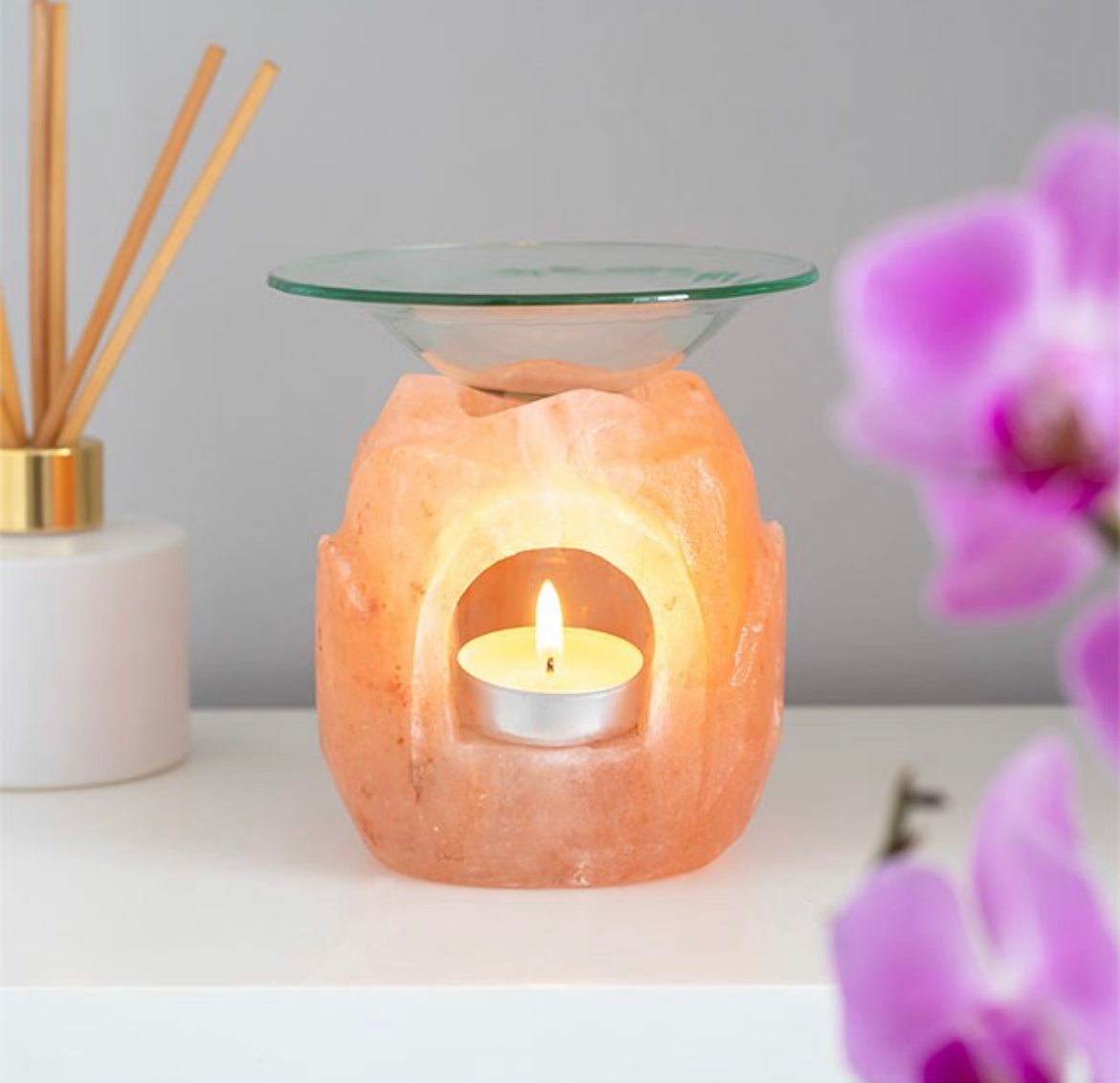Lotus Flower Himalayan Salt Oil Burner