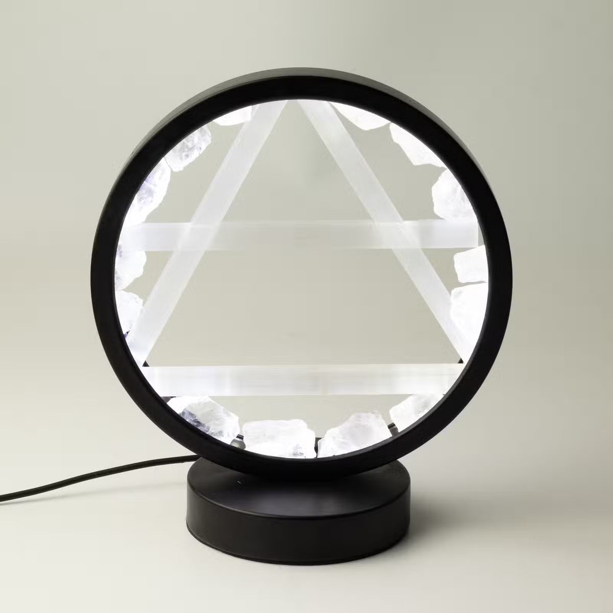 Crystal Halo Lamp - Quartz & Selenite