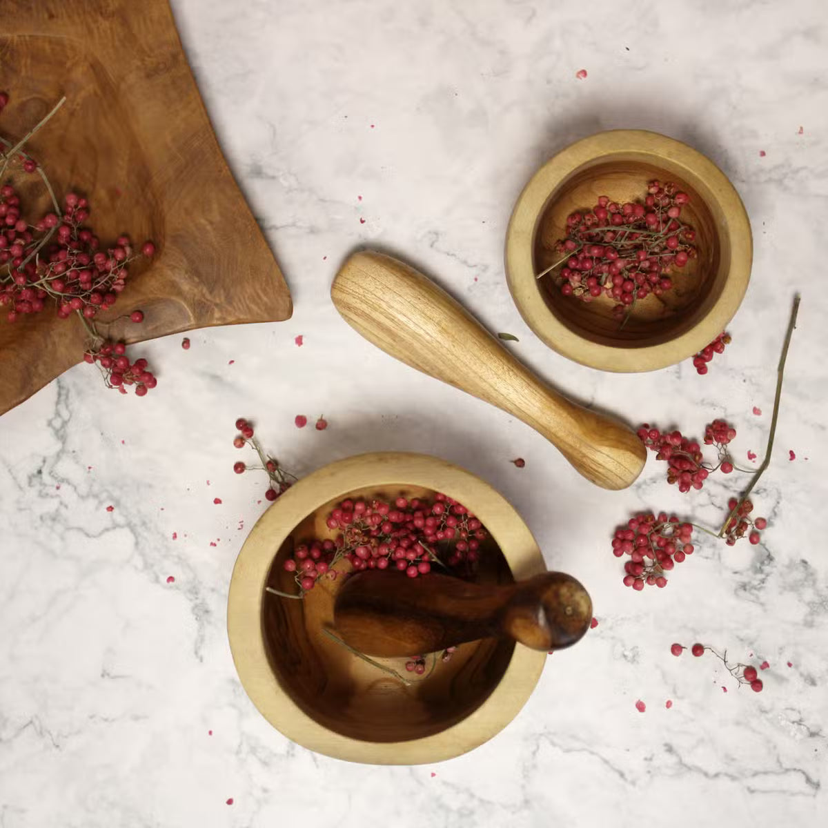 Ergo Teak Pestle & Mortar Medium